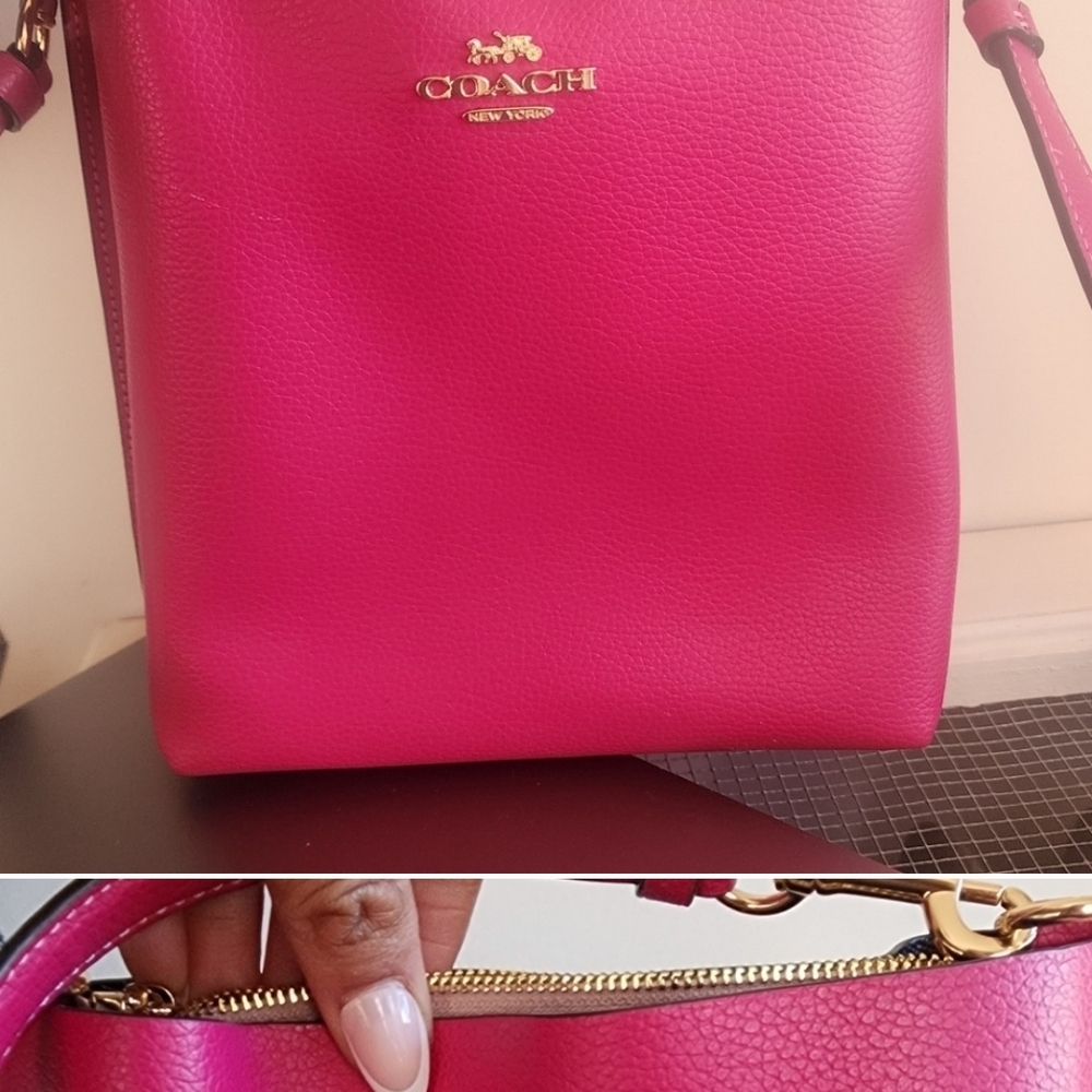 Coach Pink Leather Crossbody Bag